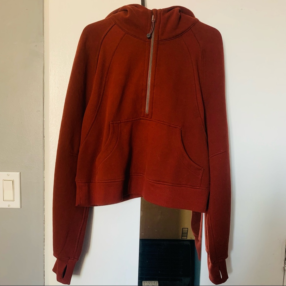 SOLD | NWOT Lululemon Oversized Scuba Half Zip in Date Brown size XS/S